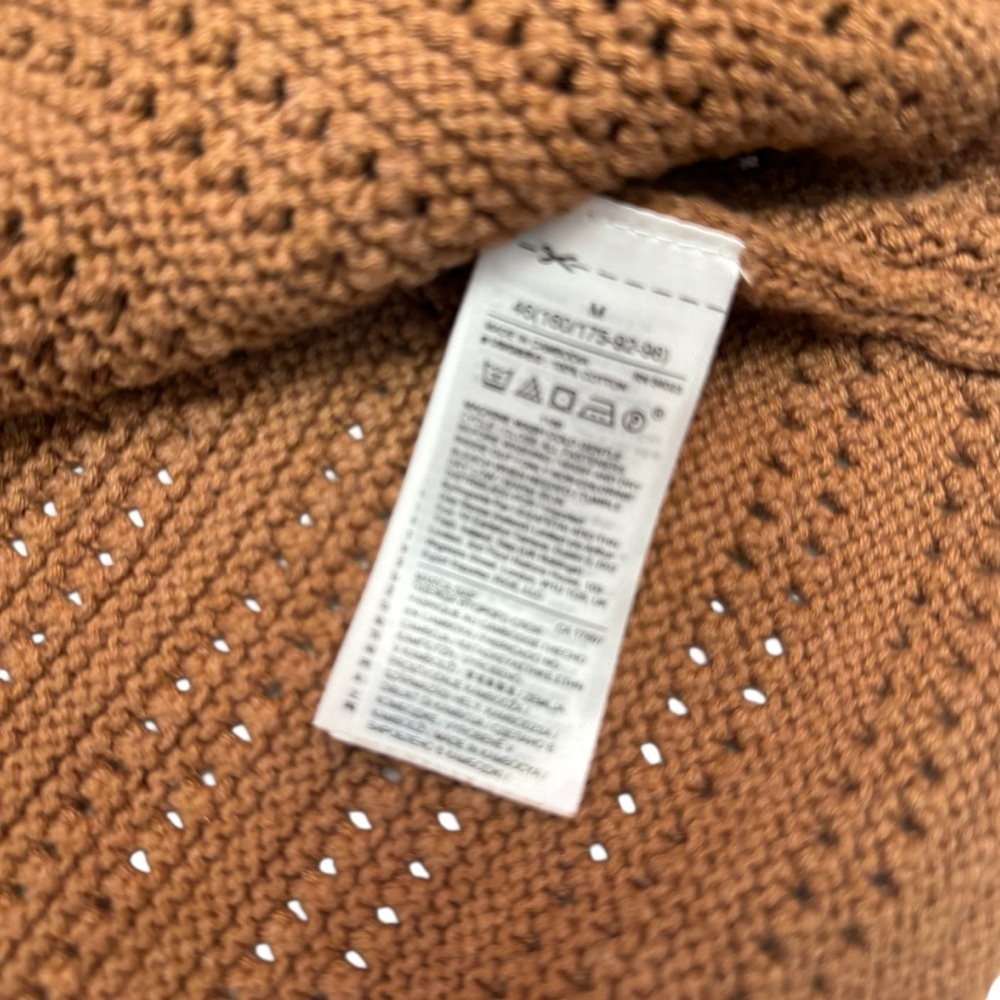 GAP 100% Cotton Cozy Brown Knit Sweater Size M - Picture 7 of 10